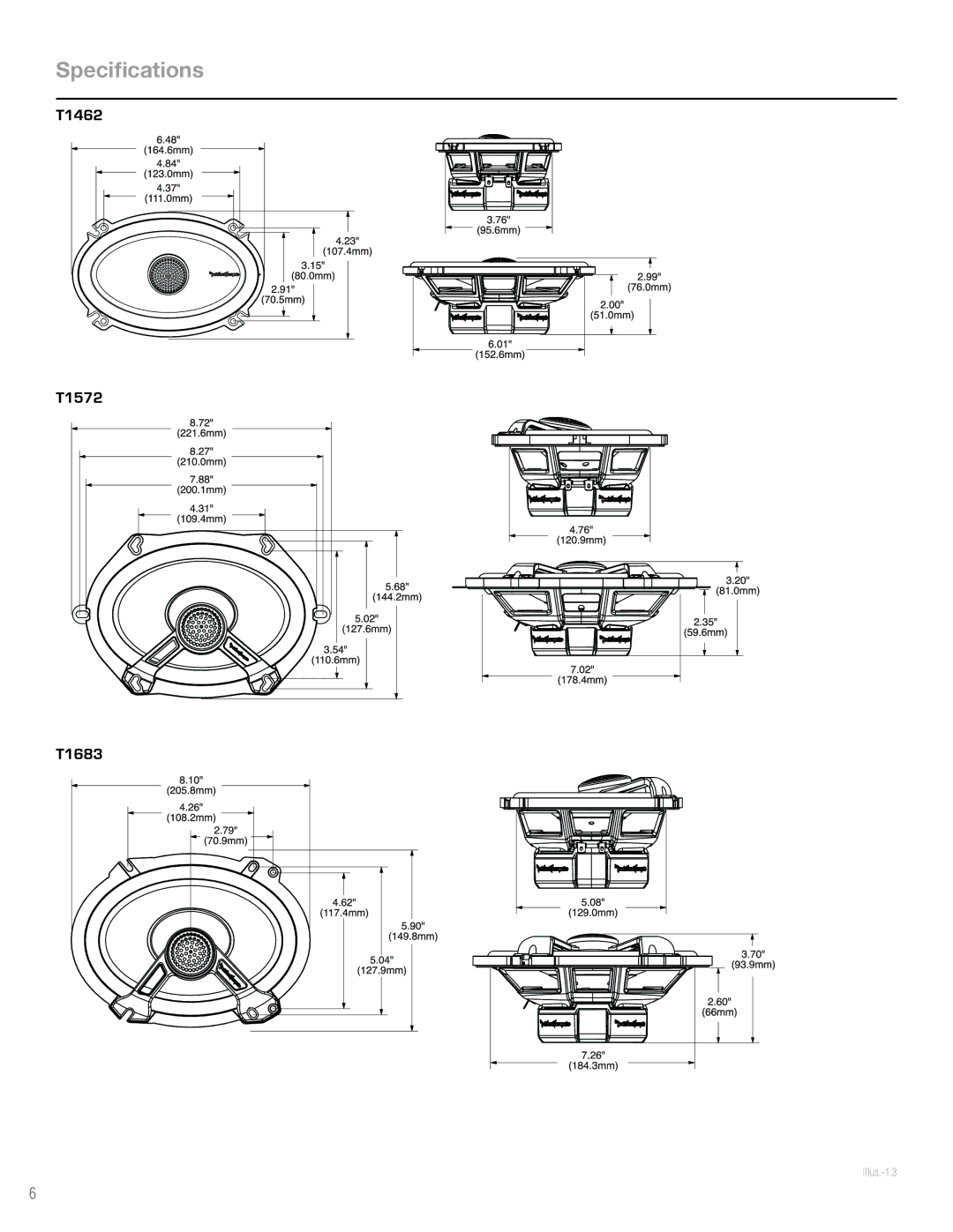 Rockford Fosgate T1693 manual Illus.-1.3 