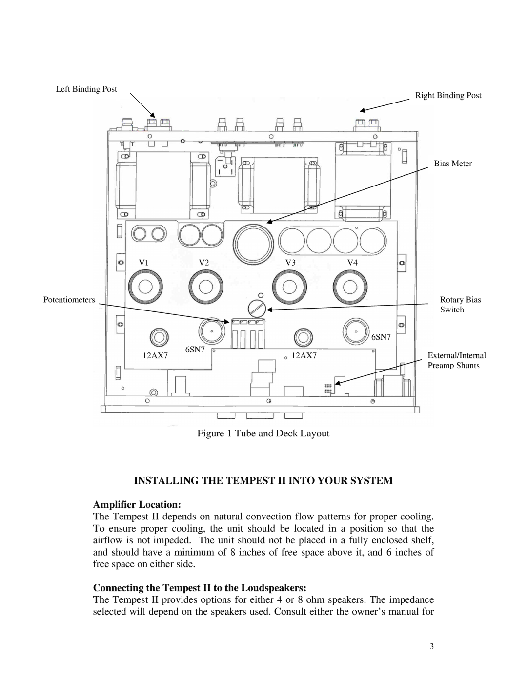 Rogue Audio TEMPEST II owner manual Installing the Tempest II Into Your System, Amplifier Location 