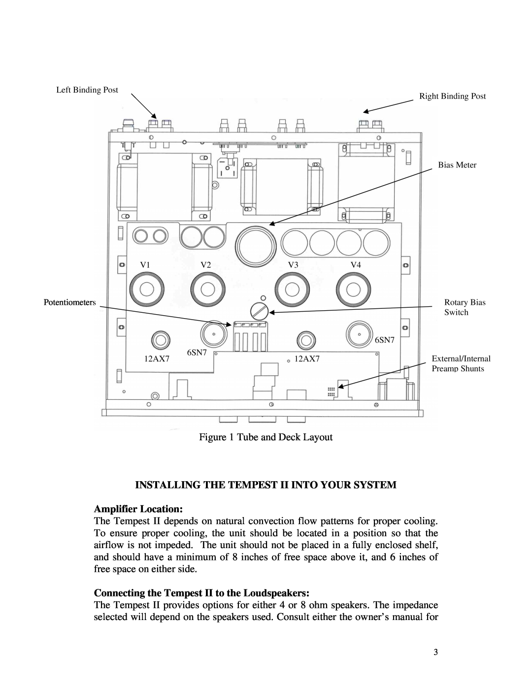 Rogue Audio TEMPEST II owner manual Installing The Tempest Ii Into Your System, Amplifier Location 