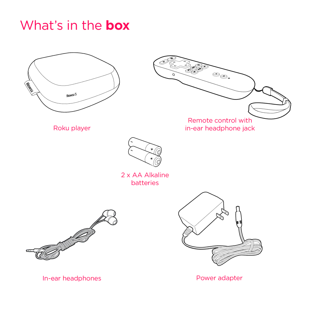 Roku 3 manual What’s in the box 