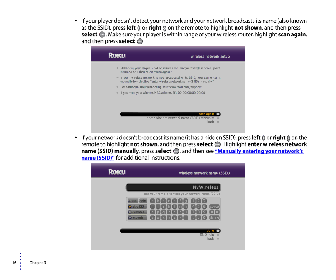 Roku 4200R, 2500R manual Chapter 