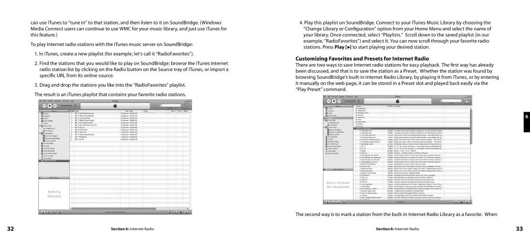 Roku Network Music Player manual Customizing Favorites and Presets for Internet Radio 