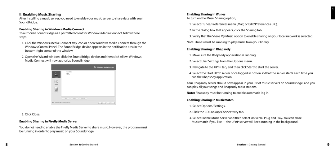 Roku Network Music Player manual II. Enabling Music Sharing 