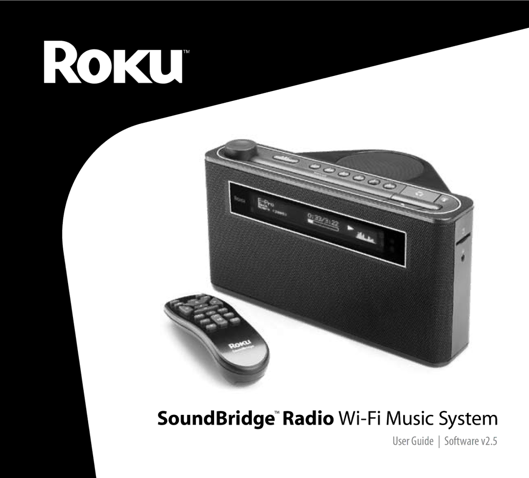 Roku manual SoundBridge Radio Wi-Fi Music System 