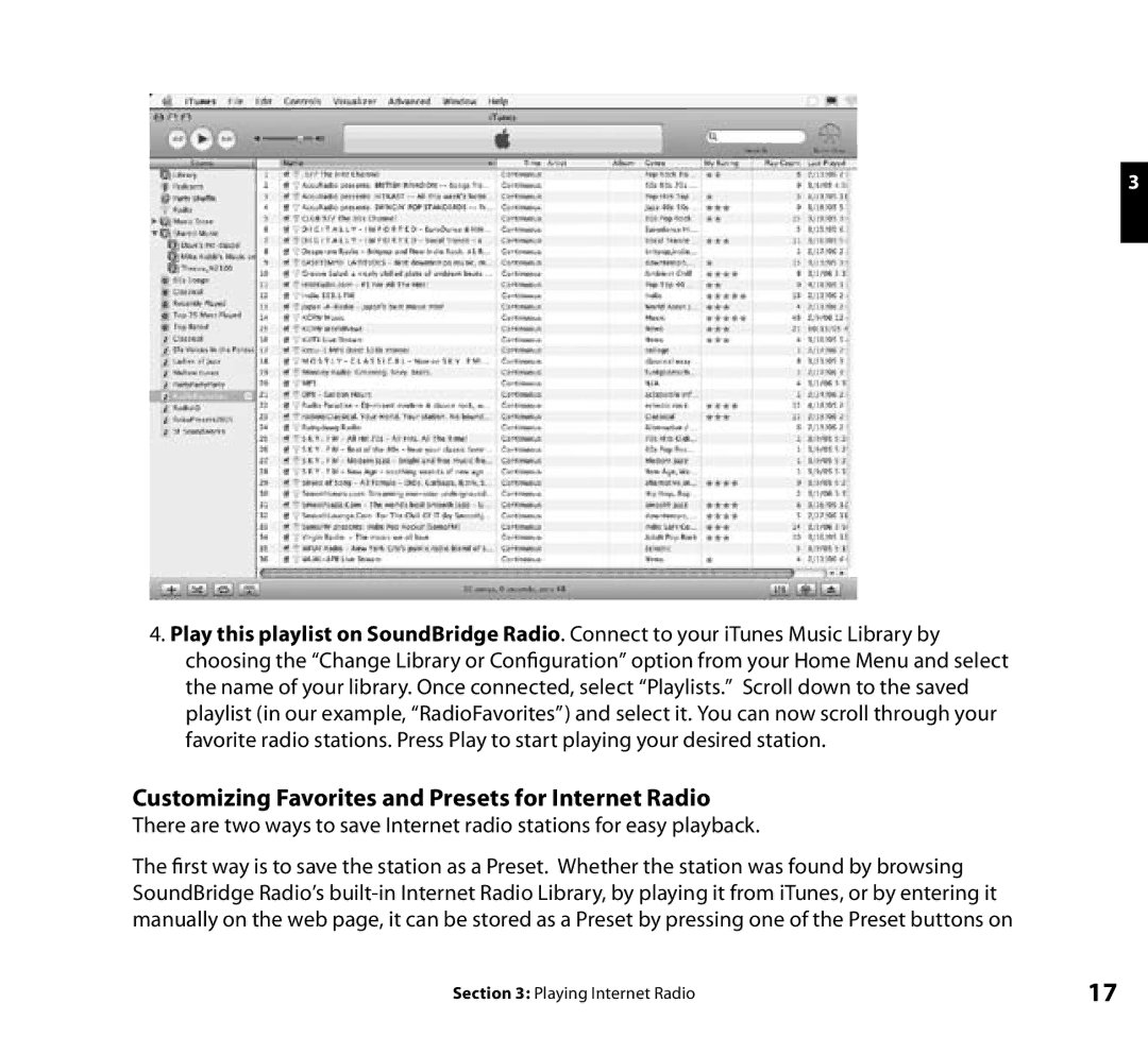 Roku Radio Wi-Fi Music System manual Customizing Favorites and Presets for Internet Radio 