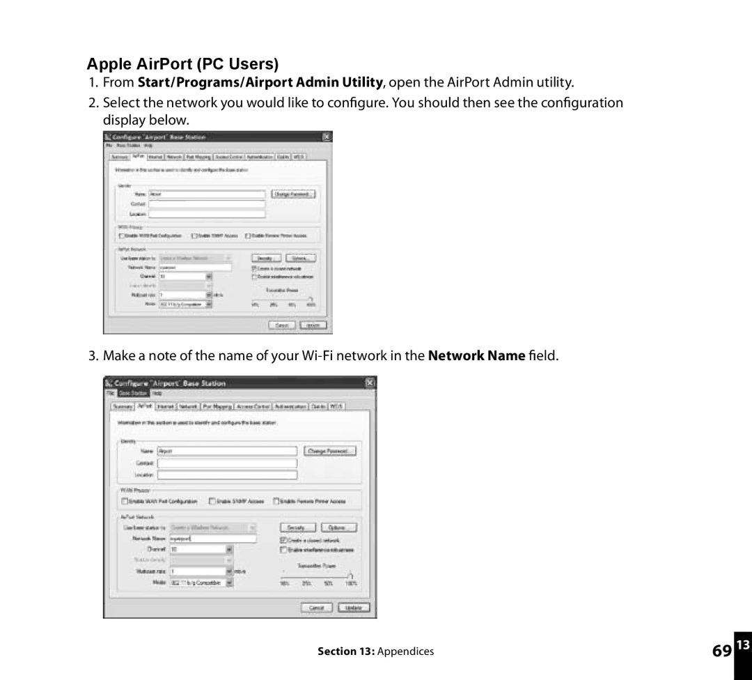 Roku Radio Wi-Fi Music System manual Apple AirPort PC Users 