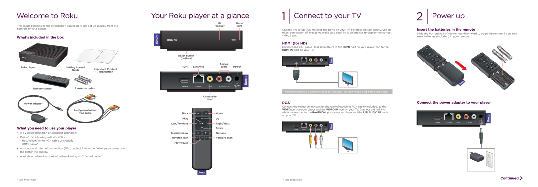 Roku Roku XD manual 