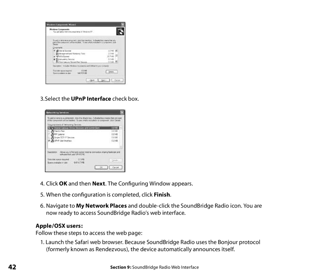 Roku Wi-Fi Music System manual Apple/OSX users, Follow these steps to access the web 