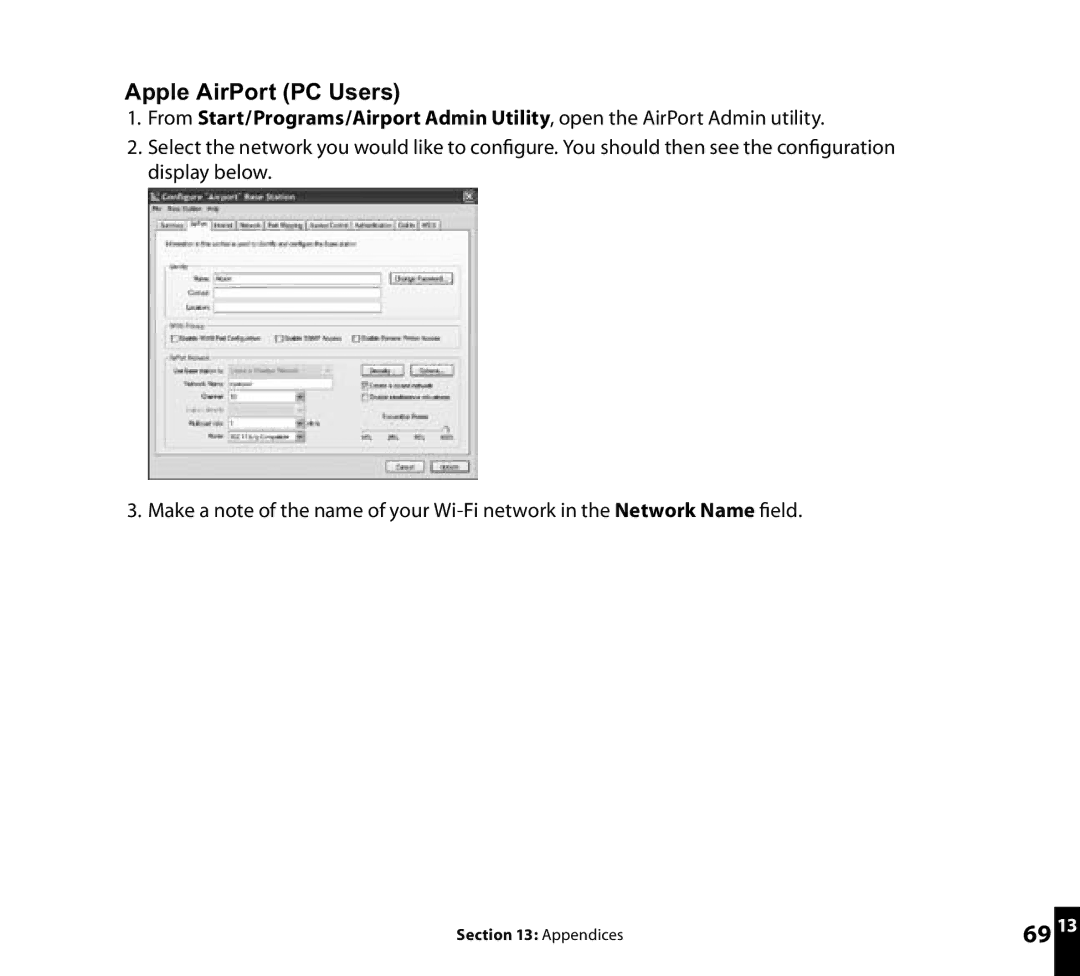 Roku Wi-Fi Music System manual Apple AirPort PC Users 