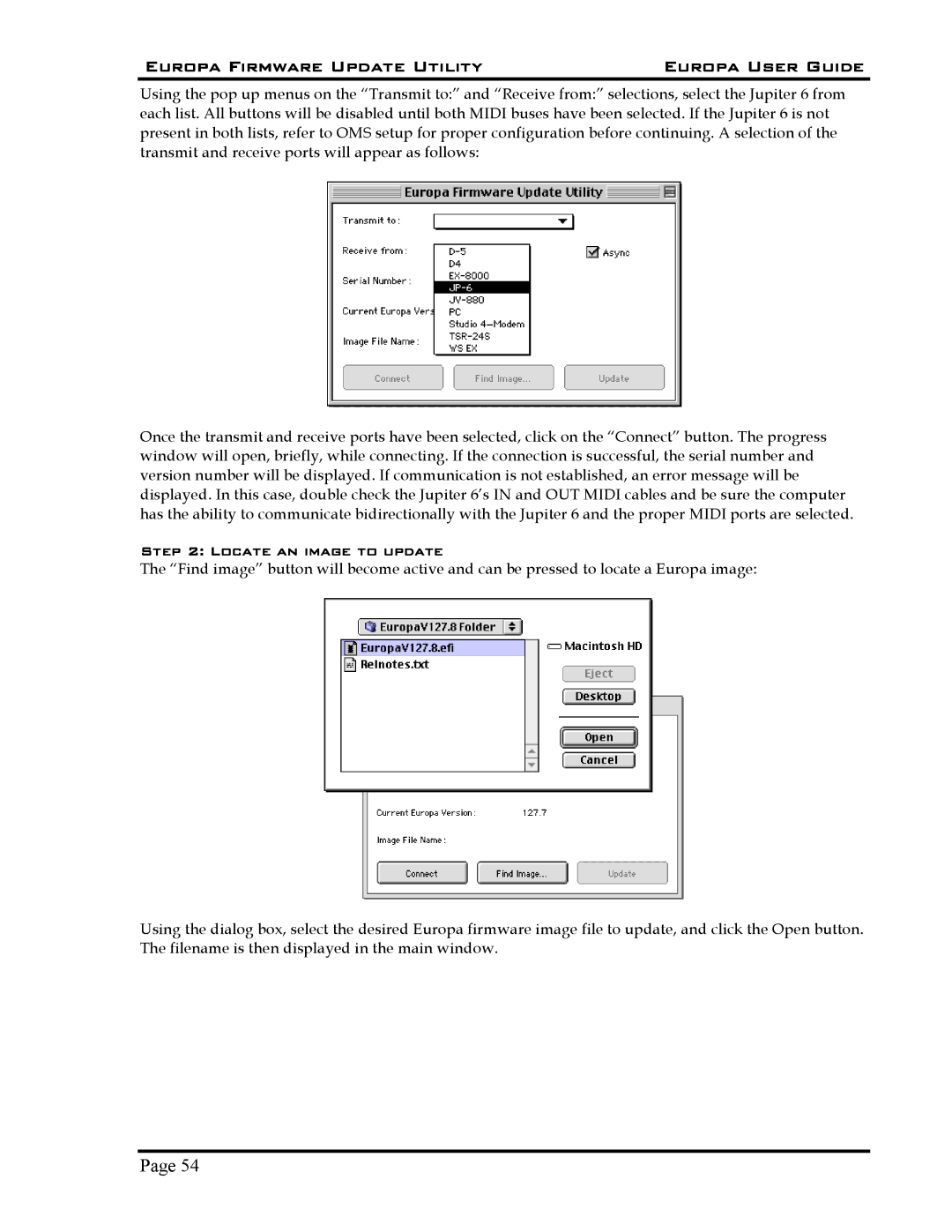 Roland 5 manual Locate an image to update 