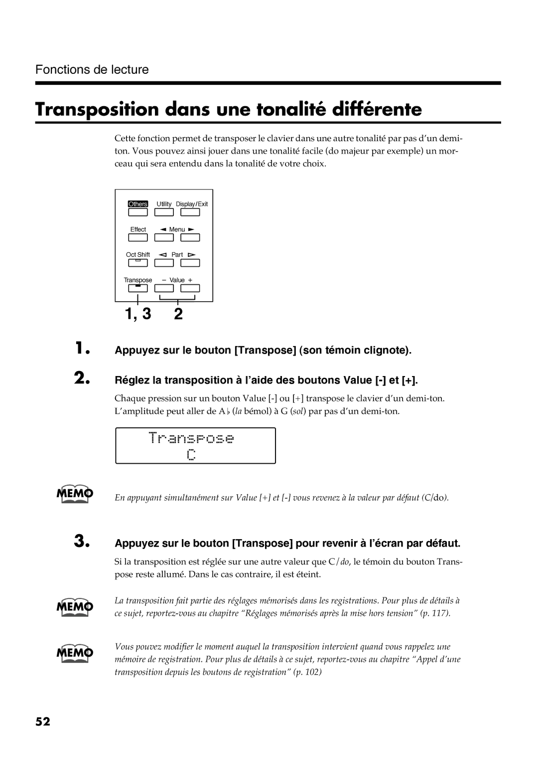 Roland AT30R manual Transposition dans une tonalité différente 