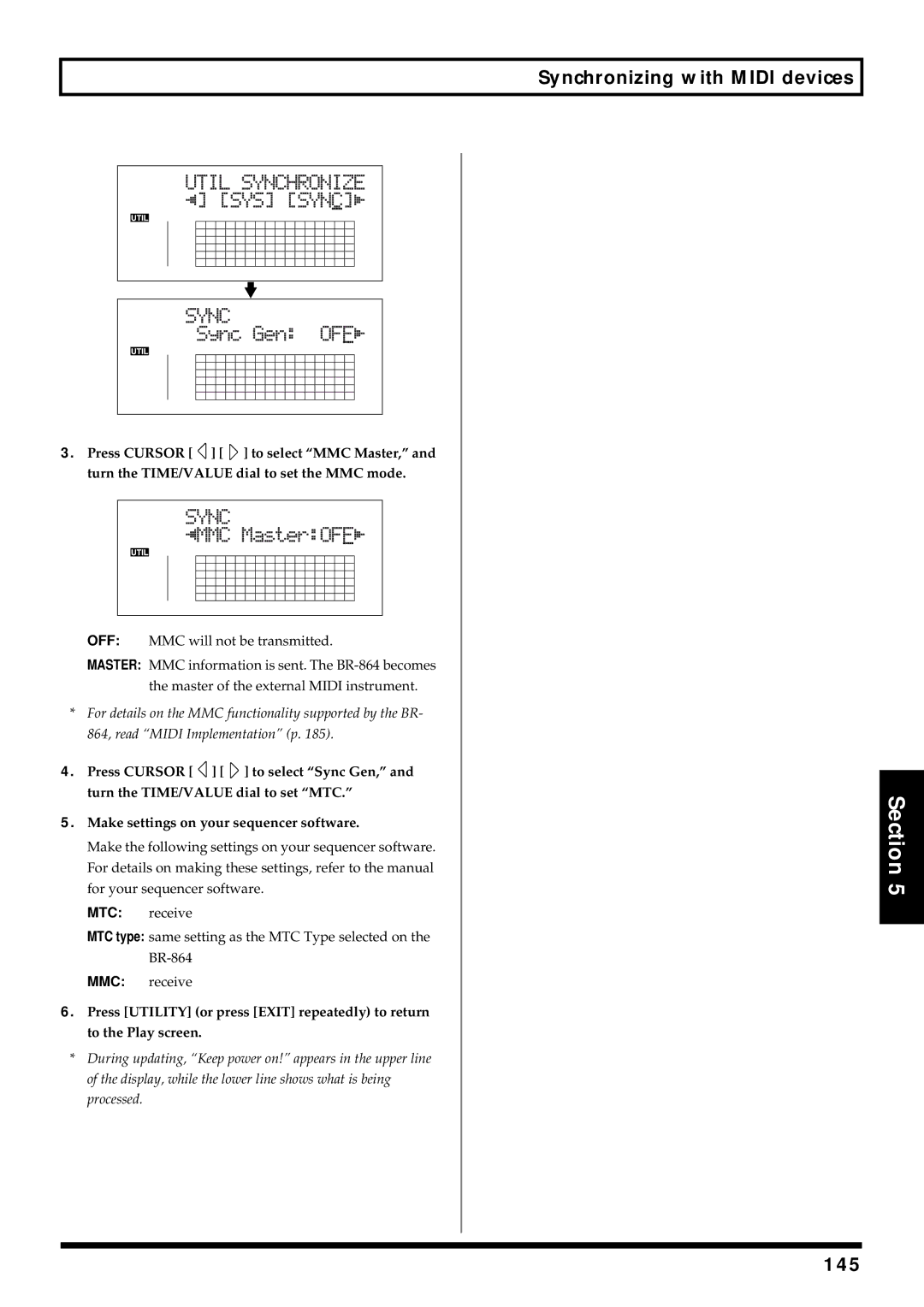 Roland BR-864 owner manual 145, 410d 