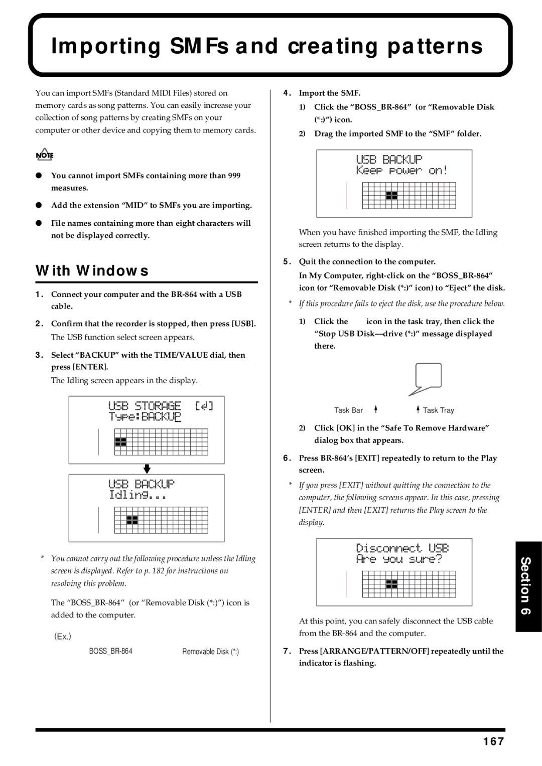 Roland BR-864 owner manual Importing SMFs and creating patterns, 434d 