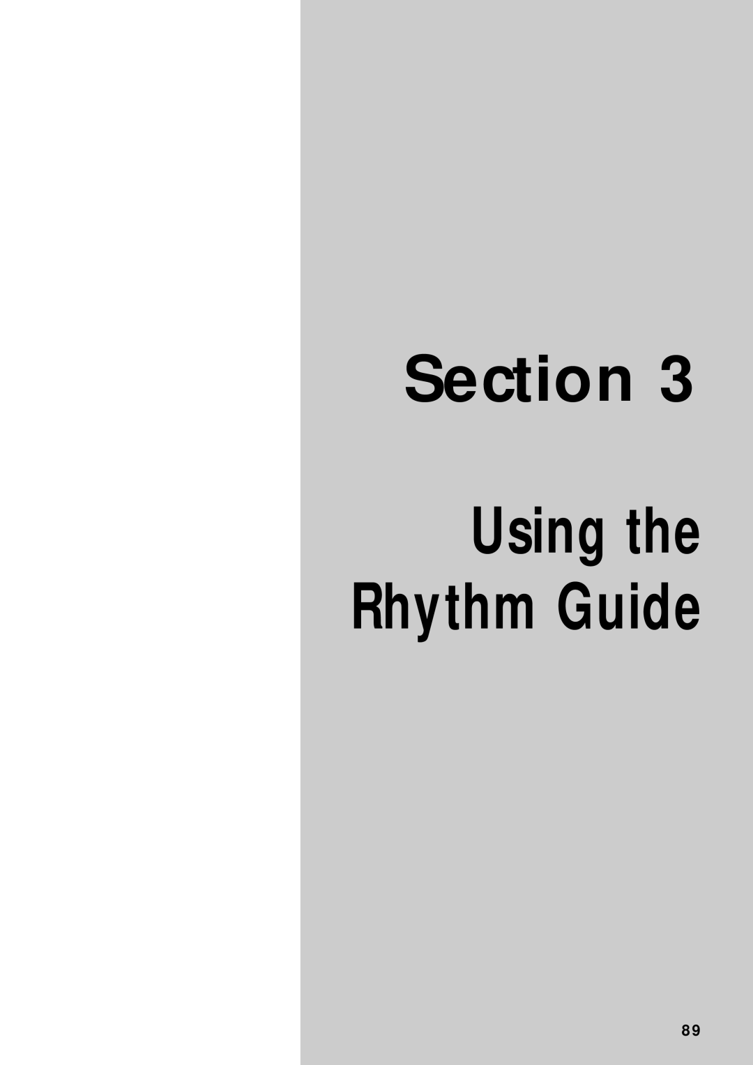 Roland BR-864 owner manual Section, Using the Rhythm Guide 