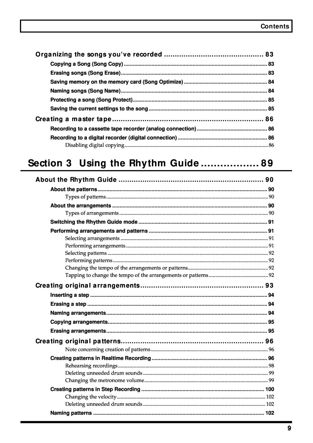 Roland BR-864 owner manual Using the Rhythm Guide 