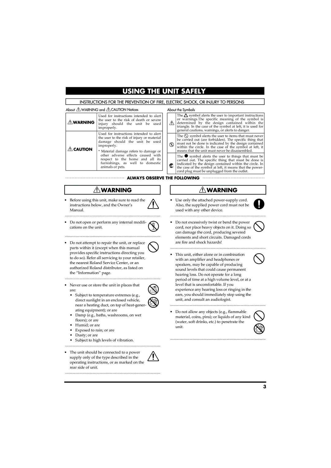 Roland CM-30 owner manual 