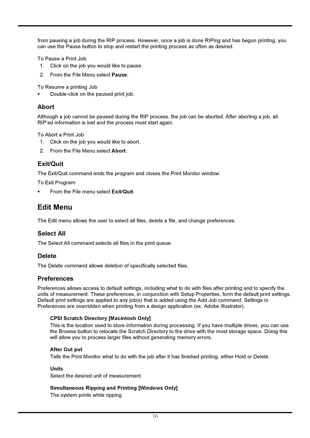 Roland COLORCHOICE user manual Edit Menu 