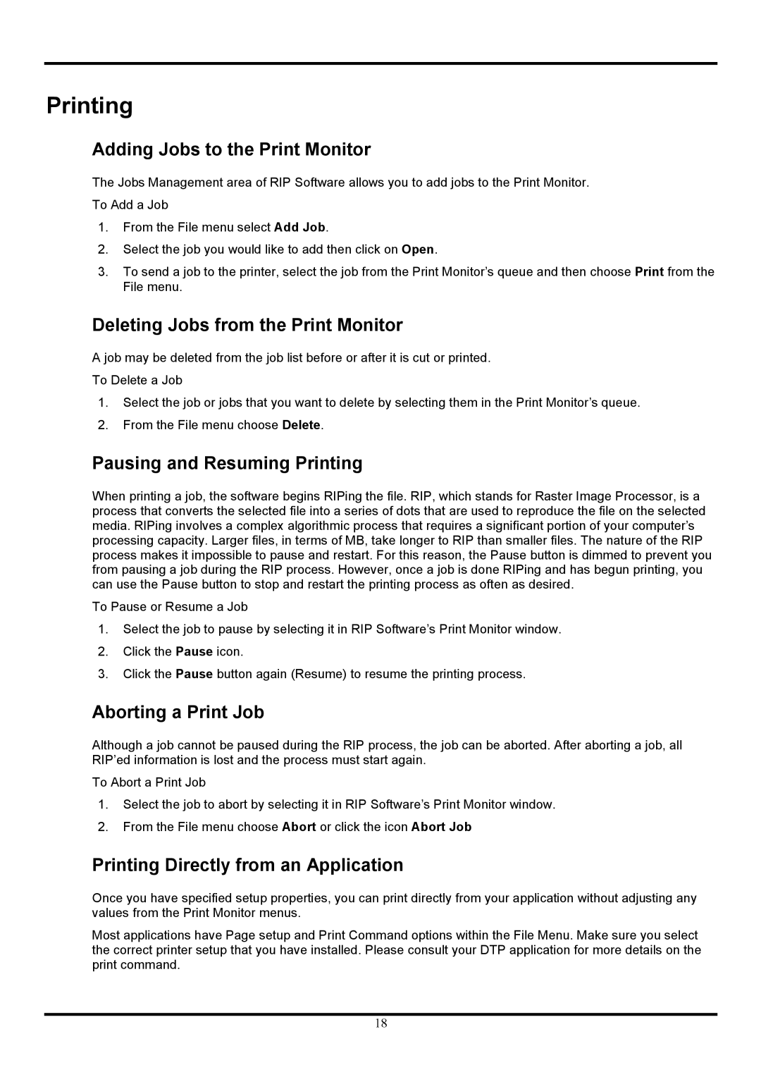 Roland COLORCHOICE user manual Printing 