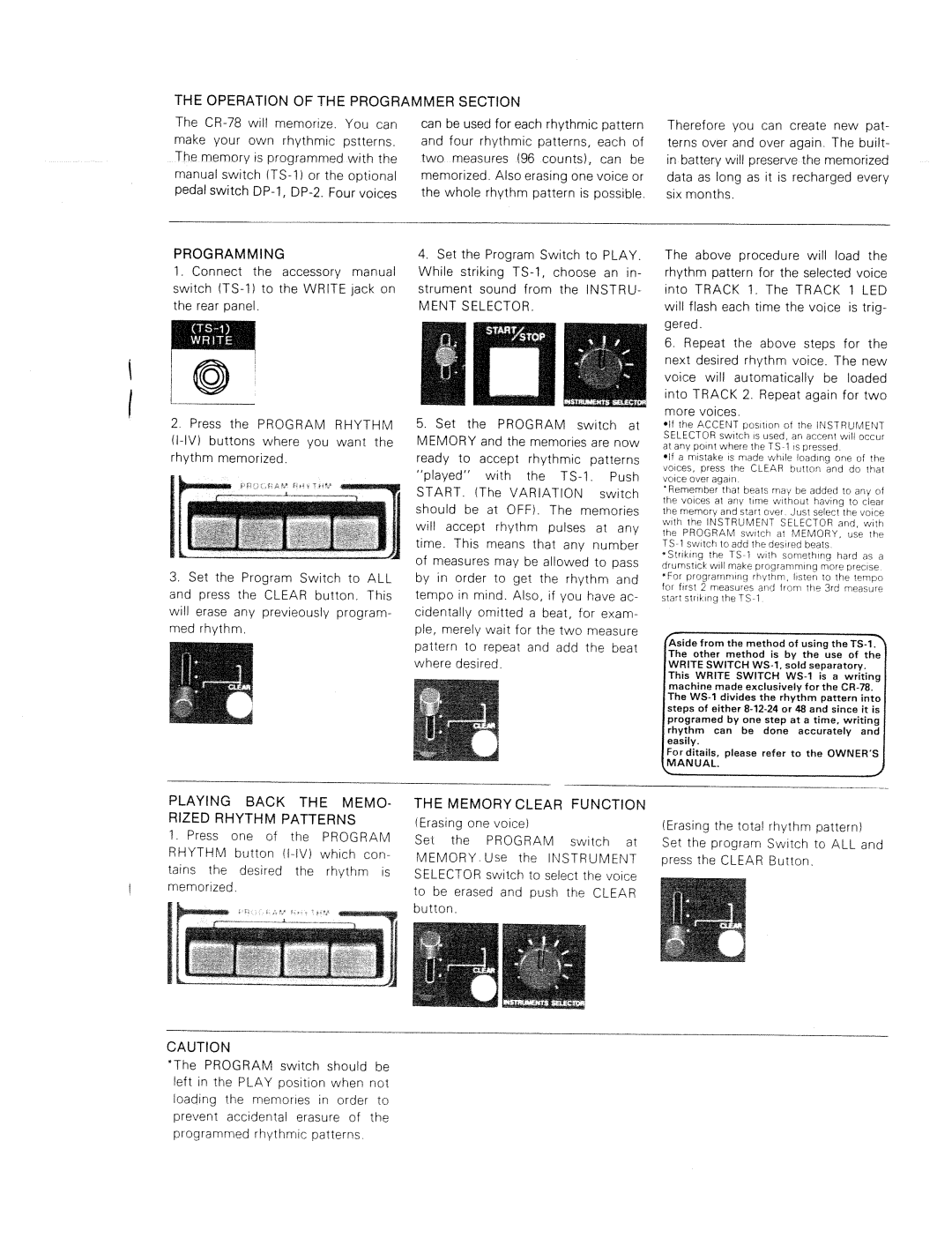 Roland CR-78 manual 