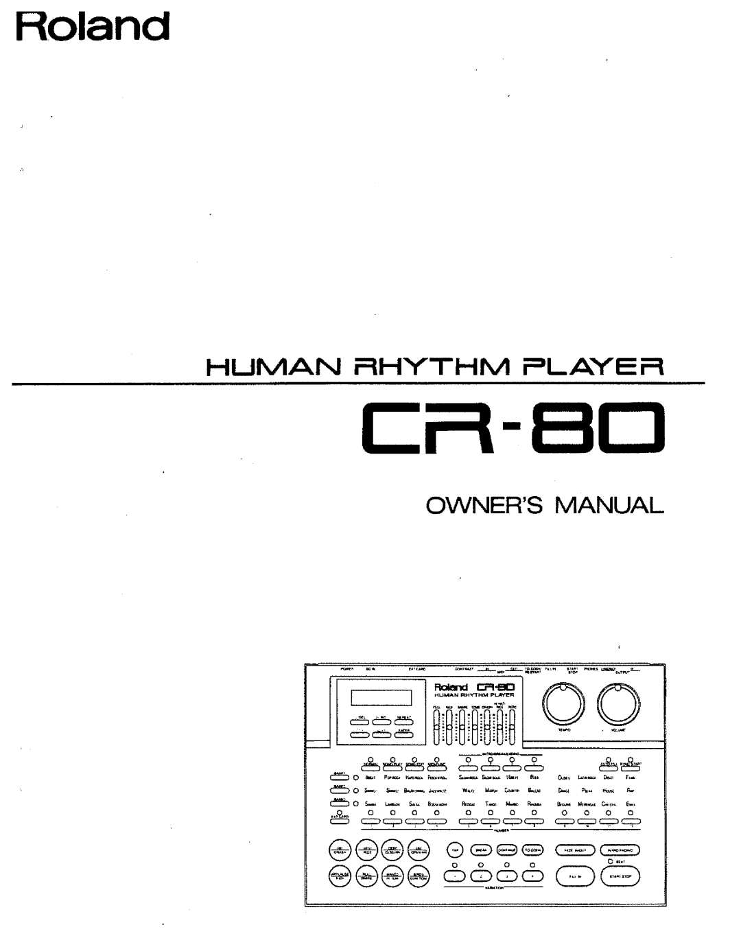 Roland cr-80 manual 