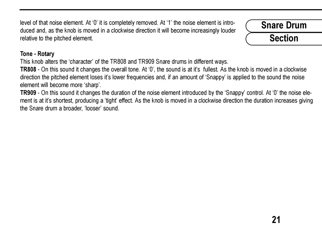 Roland D Station user manual Tone Rotary 