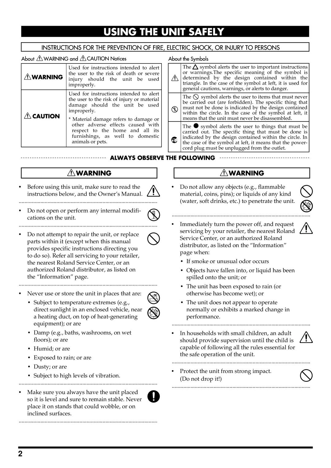 Roland DIF-AT24 owner manual 