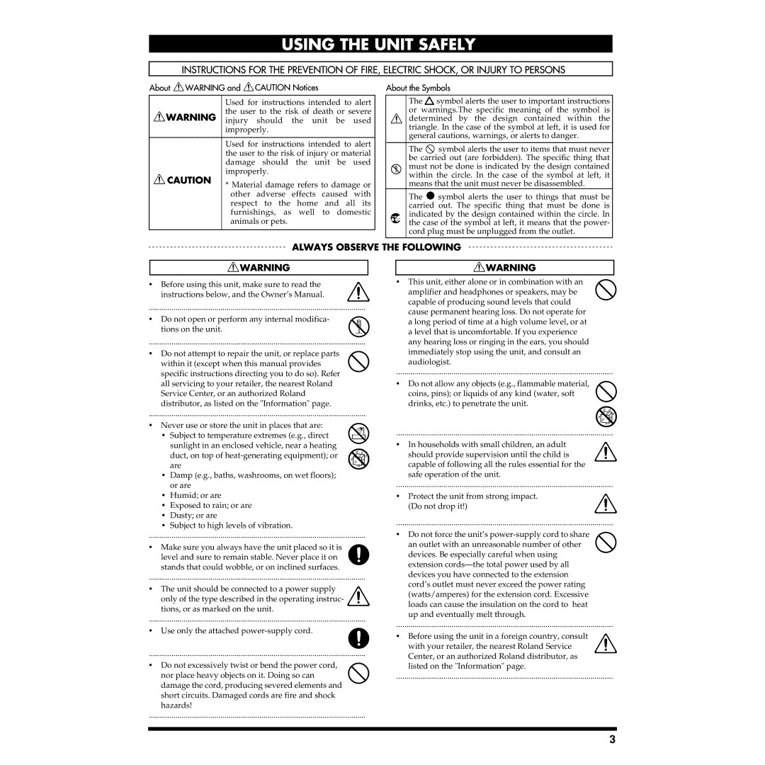 Roland DP-1000 owner manual 