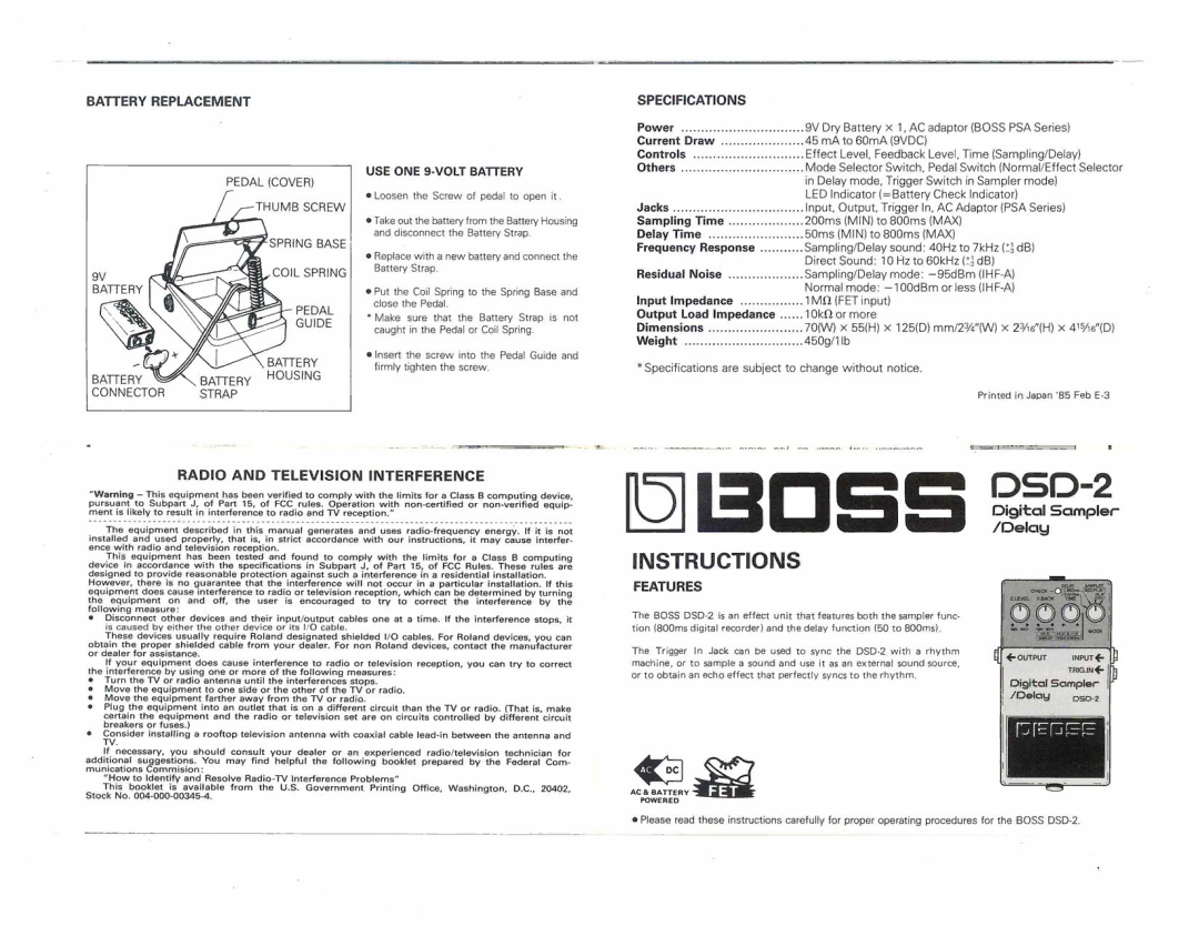 Roland DSD-2 manual 