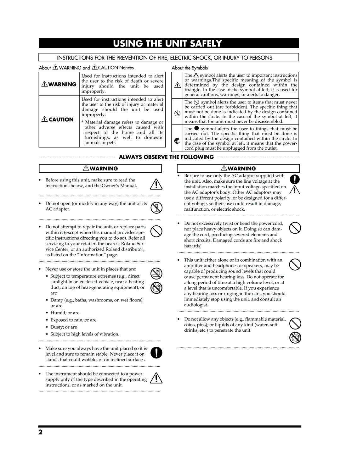 Roland EP-760 owner manual 