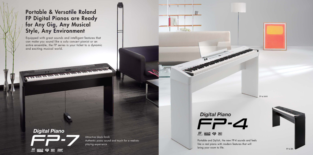 Roland FP-7F manual FP-4-WH FP-4-BK 