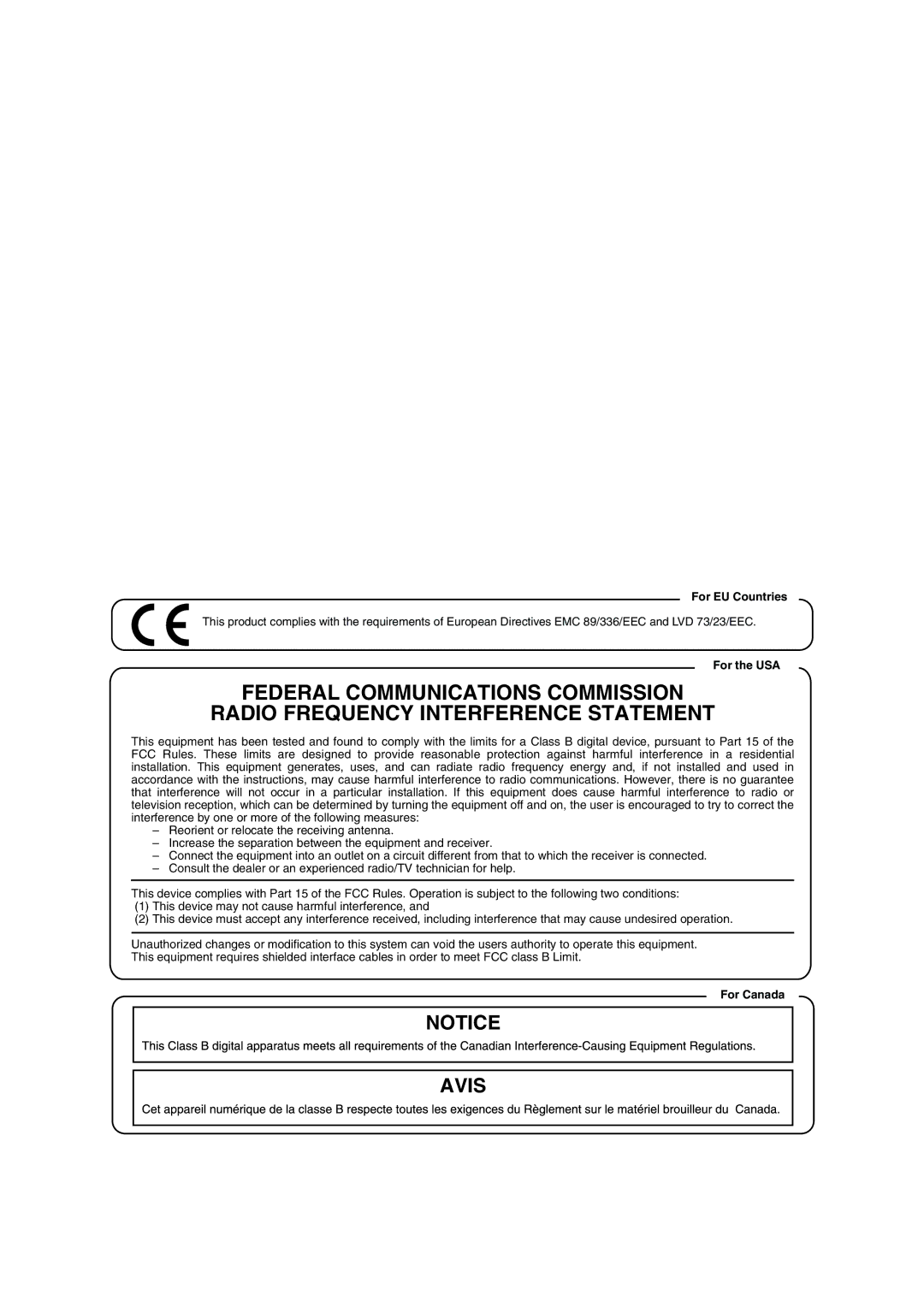 Roland FR-5, FR-7 owner manual Avis 