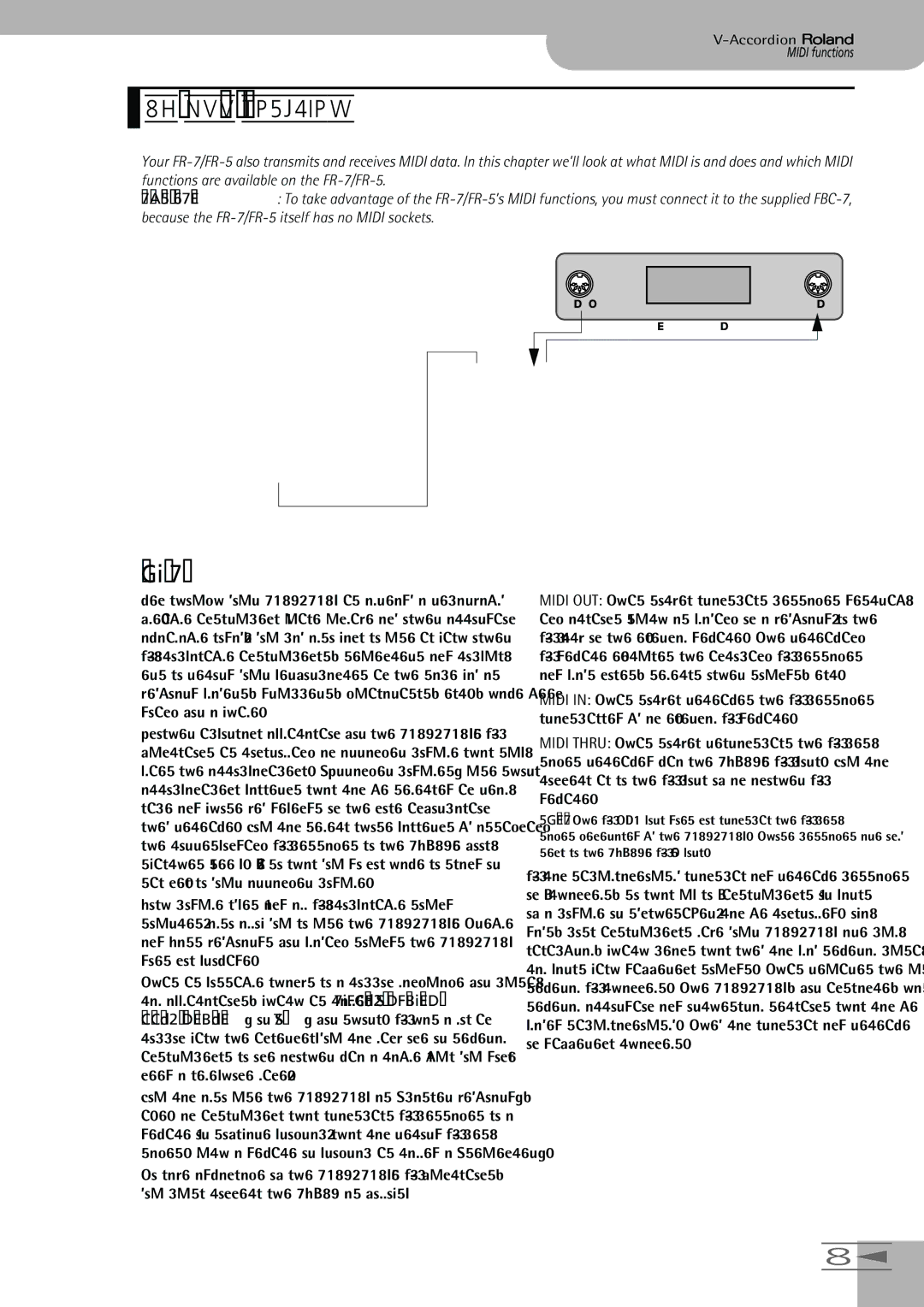 Roland FR-5, FR-7 owner manual Midi functions, About Midi 