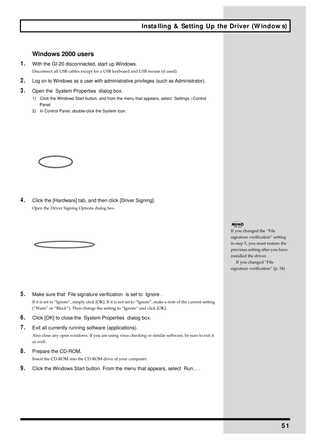 Roland GI-20 owner manual Make sure that File signature verification is set to Ignore, Fig.d13 