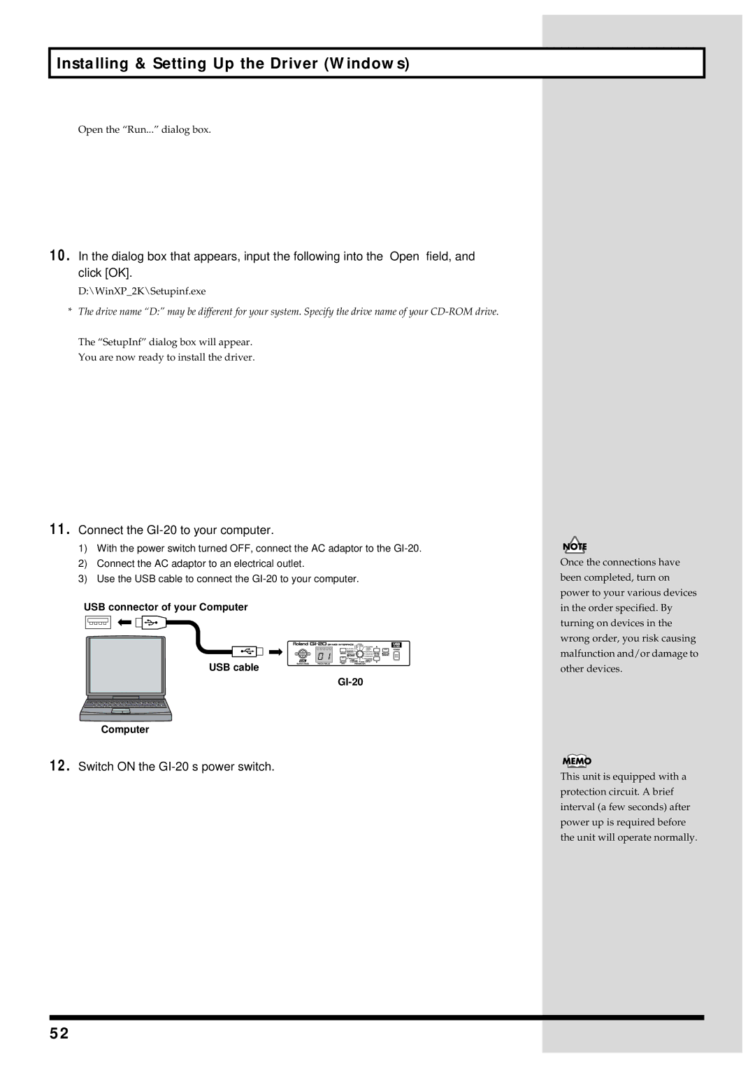 Roland GI-20 owner manual Fig.d16 