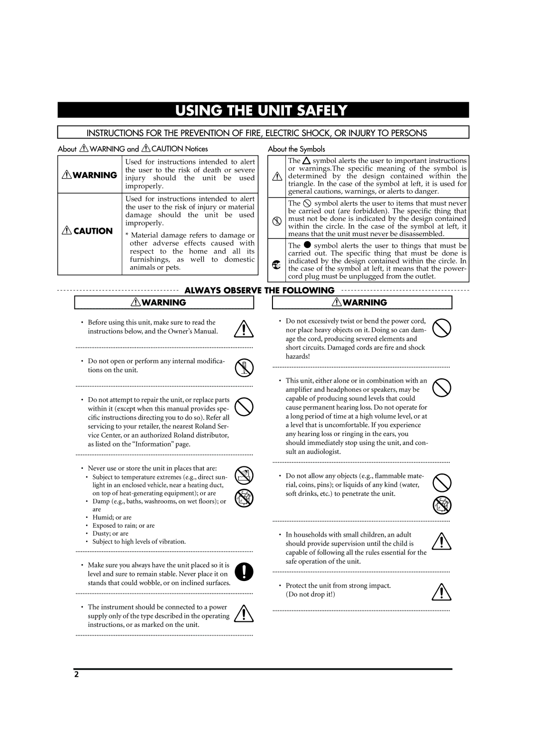 Roland HP-1 owner manual 