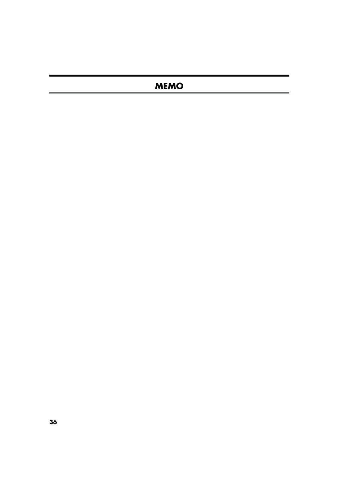 Roland HP101 owner manual Memo 