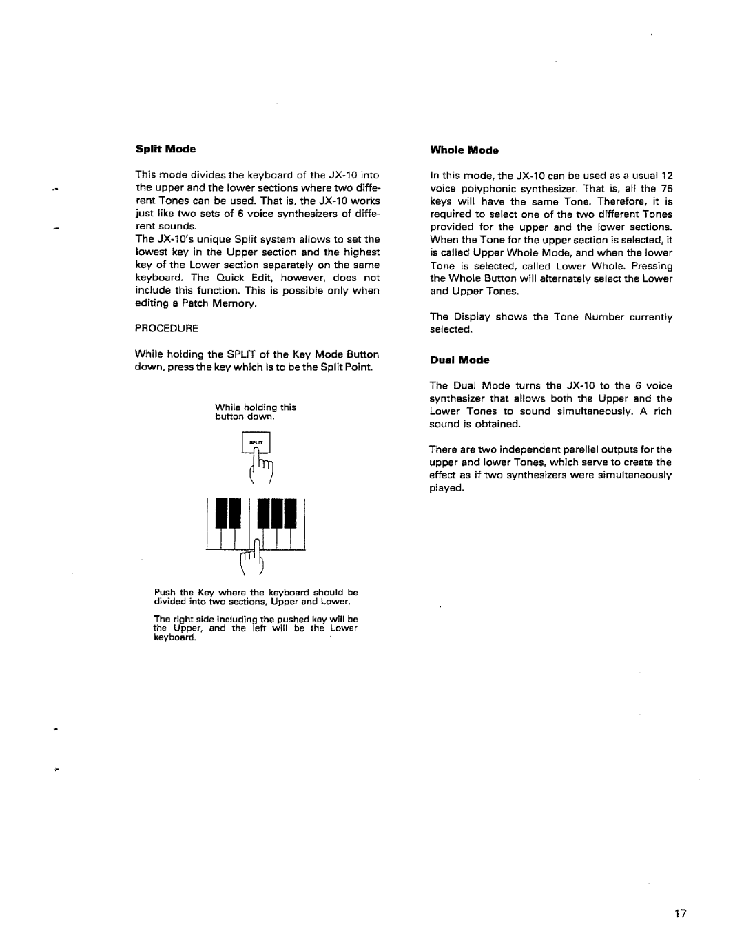 Roland JX-10 manual 