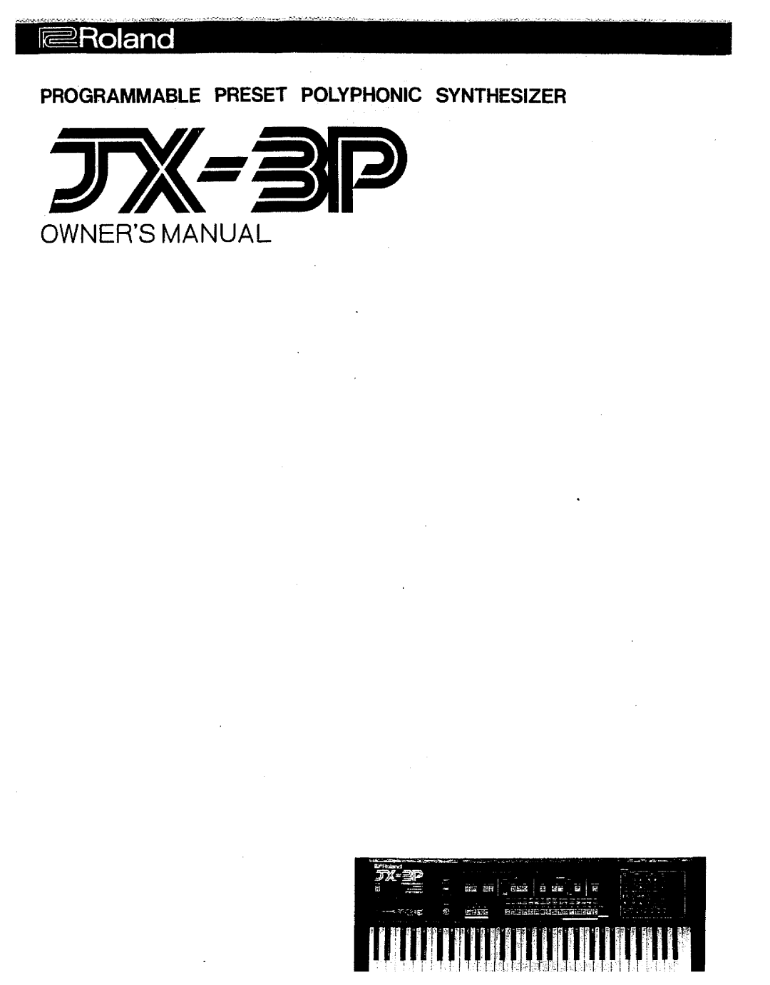 Roland JX-BP manual 