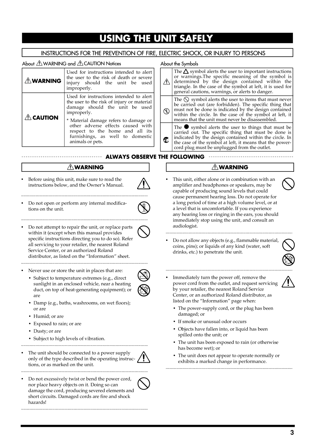 Roland KC-60 owner manual 