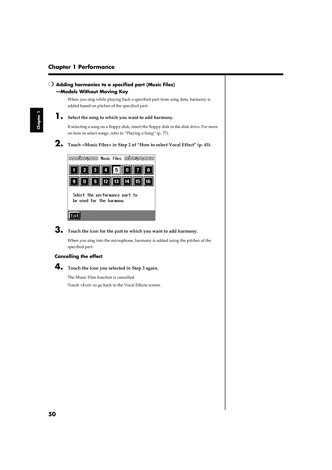 Roland KR-17, KR-15 owner manual Performance 