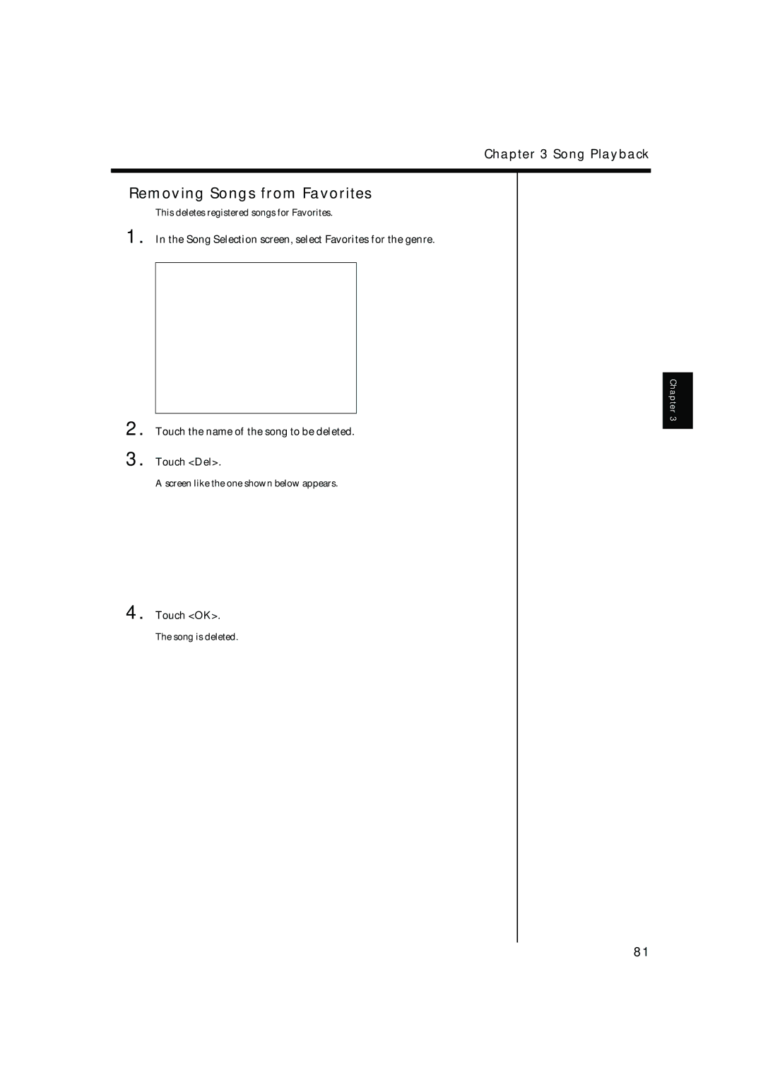 Roland KR-15, KR-17 owner manual Removing Songs from Favorites 