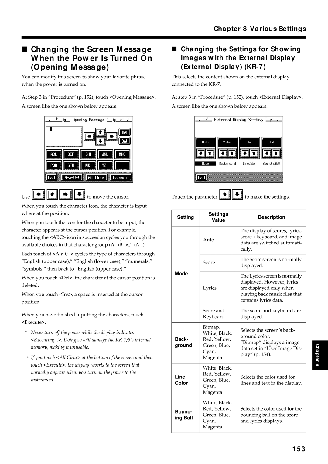 Roland KR7/5 owner manual 153 