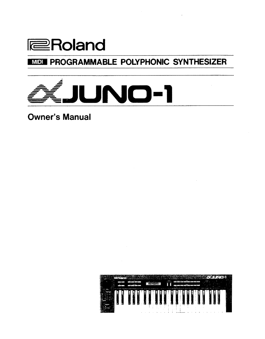 Roland LX Juno-1 manual 