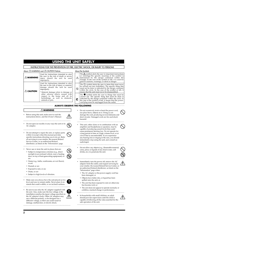 Roland MC-09 owner manual 