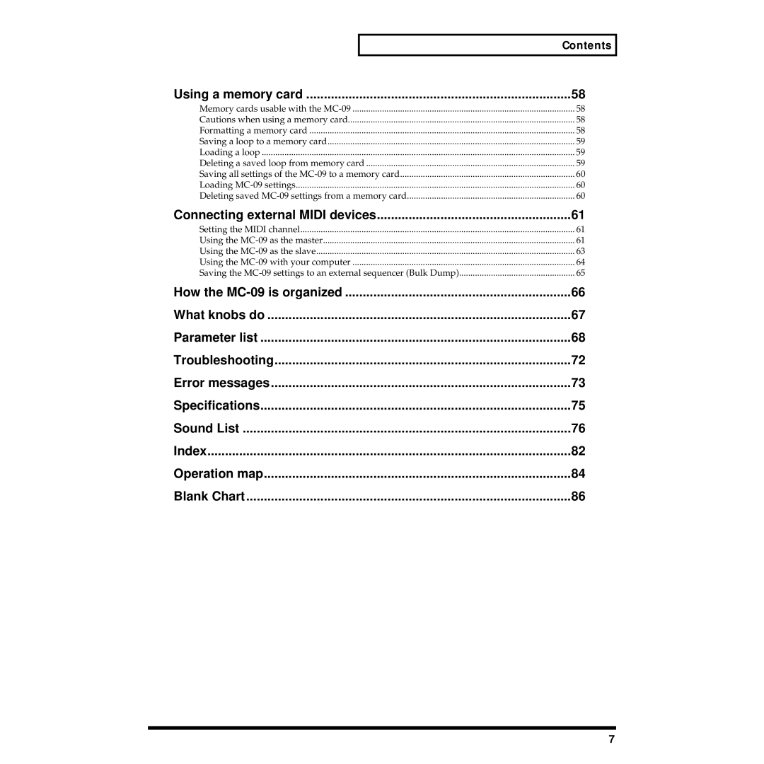 Roland MC-09 owner manual Using a memory card 