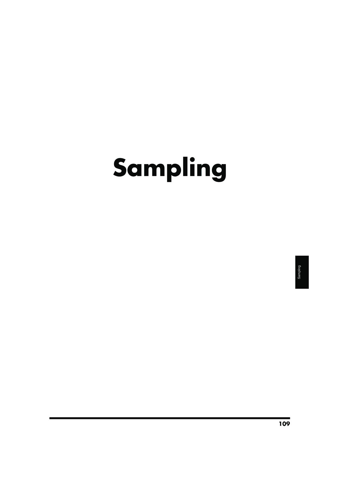 Roland MC-909 owner manual Sampling, 109 