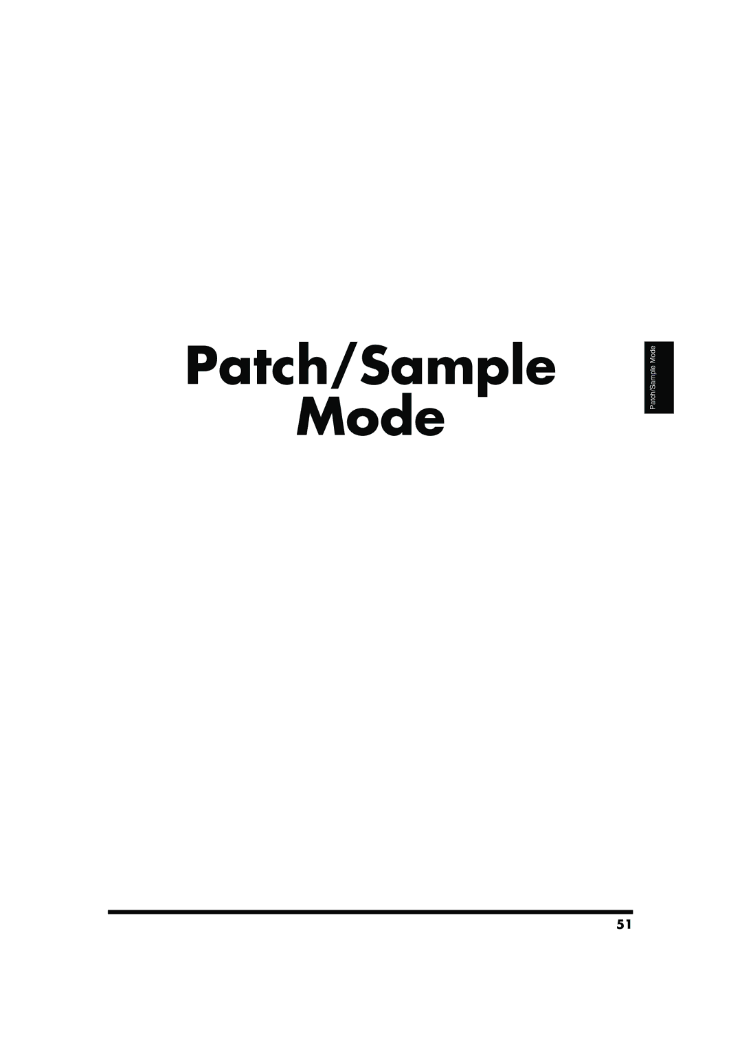 Roland MC-909 owner manual Patch/Sample Mode 