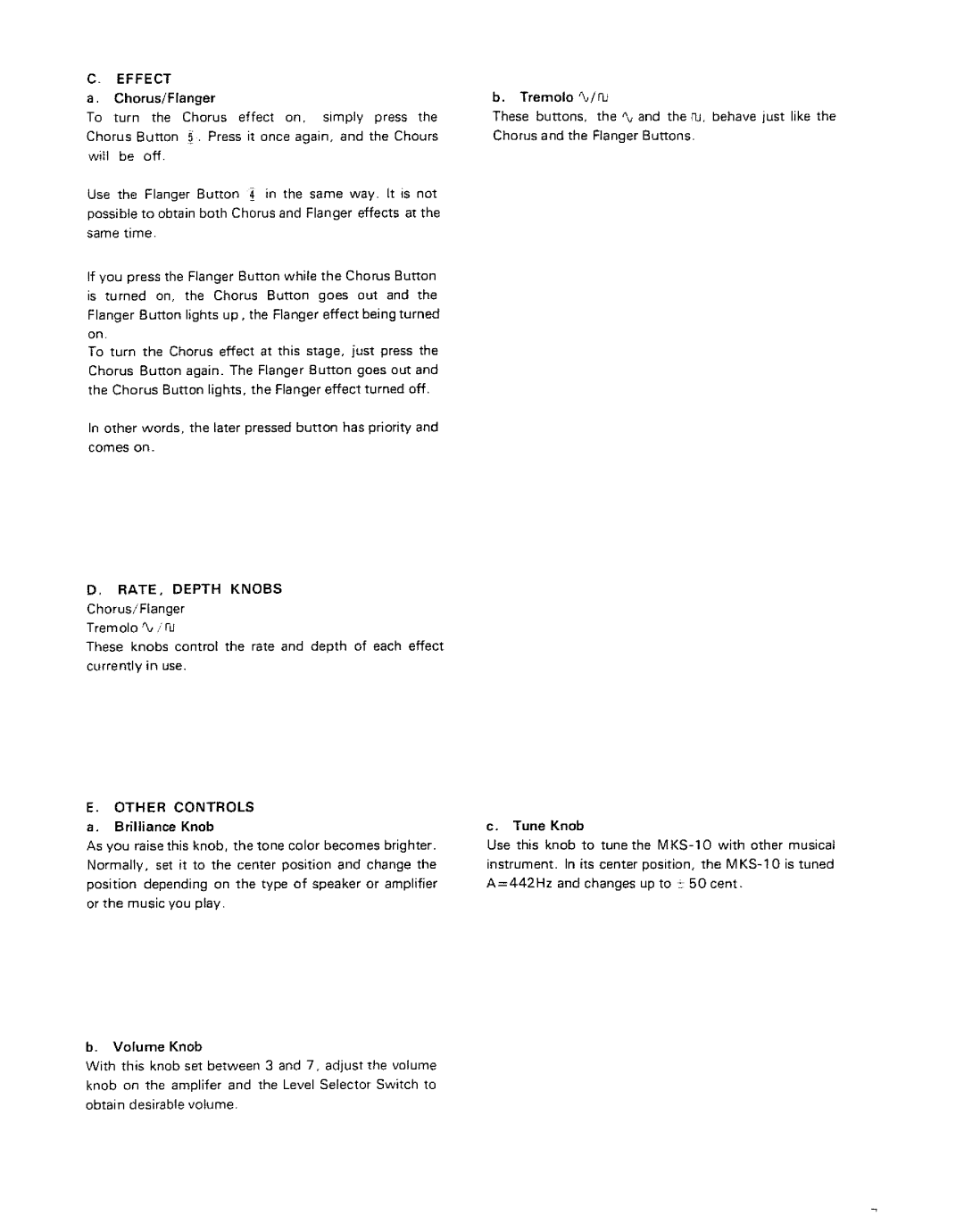 Roland MKS-10 manual 