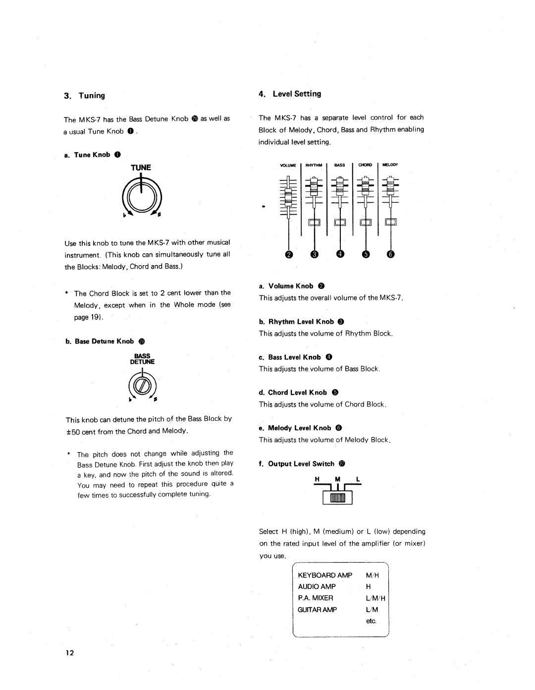 Roland MKS-7 manual 