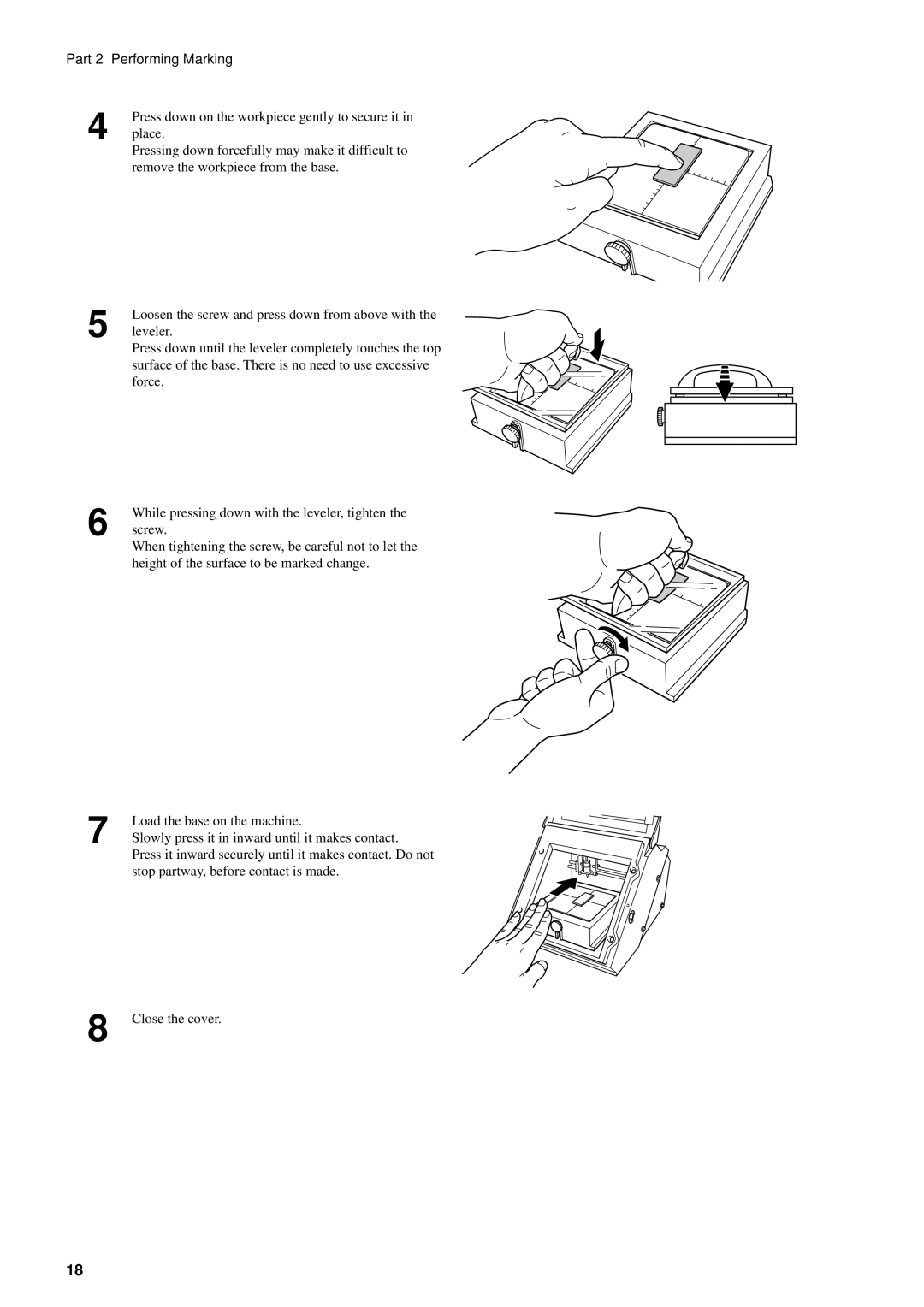 Roland MPX-50 user manual Part 2 Performing Marking 